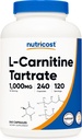 Nutrikost L-karnitiin Tartraat 1000 mg, 240 kapslit - 500 mg kapsli kohta, 120 serveerimist