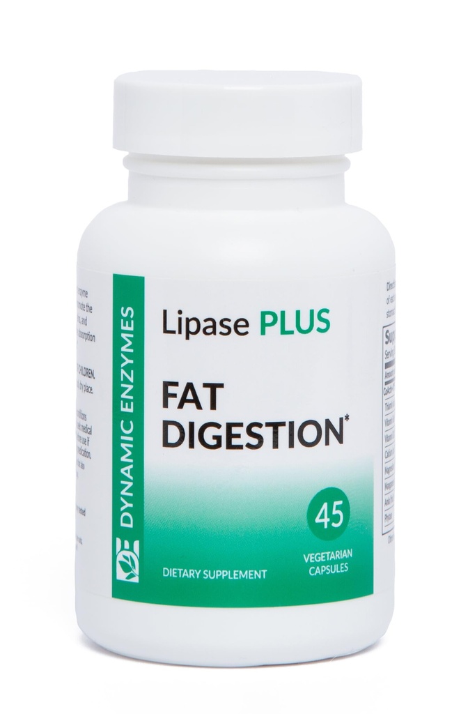 Lipase Plus Digestive Enzymes – Supports Fat Digestion & Nutrient Absorption – Enzyme Blend for High-Fat & Keto Meals – 45 Vegetarian Capsules