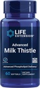 Life Extension Advanced Milk Thistle, silymarin, silybin, phospholipids, Sağlıklı Canlı Fonksiyonlar, Gluten-Free, Non-GMO, 60 softgels