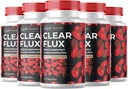 (5 Pack) Clear Flux dodatek Detox Cleanse, Kapsle Krevní Plavidlo Podpora Pokročilý vzorec, ClearFlux Kapsle Maximální síla Všechny přírodní vitamíny zdraví (300 Kapsle)