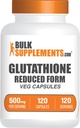 BulkSupplements.com Glutathione Capsules Reduced - Glutathione Supplement - Gluten Free, 1 Capsule Per Serving, 120 Capsules (Pack of 1)