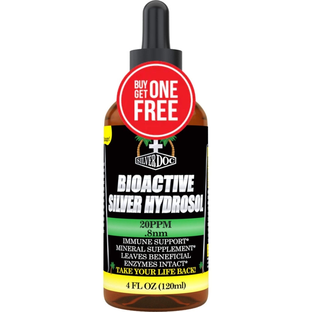 Colloidal Silver Hydrosol Dropper, Natural Alternative & Immune Support, More Effective Than Any Colloidal Product, 2-4oz Dropper Bottles, Silver Hydrosol Drops