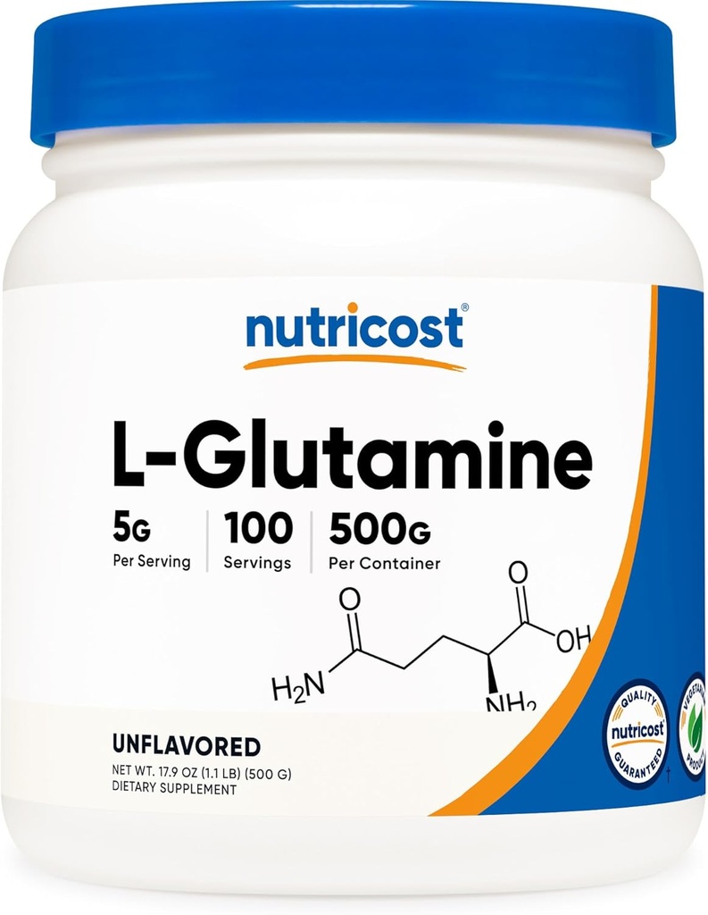 Numitorst L-Gluteamine Media (500 กรัม) Unfavored - Gluten Free & Non-GMO, 100 Servations