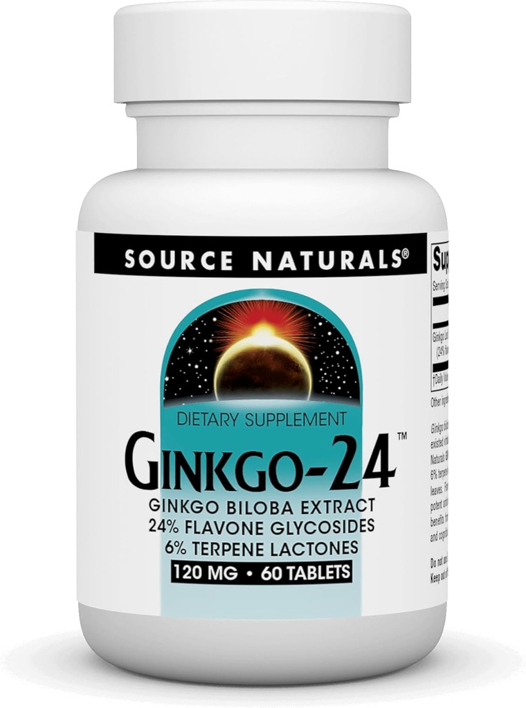 Fonts Naturals Ginkgo-24 - Ginkgo Biloba va extreure 120 mg supports Mental Acuity - 60 tetes