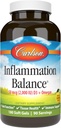 קרלסון - Inflammation Balance, Balanced אומגה 3 & אומגה-6 Ratio, עם D3, נורוויג'ן, Wild-Caught Fish שמן תוספת עם שומן Acids, Sustainly Sourced Fish כמוסות, 180 Softgels