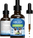 Pet Wellness Lung Gold cho Cats - Long Immune Supment, Lower Respitory Health, Open Airways, Reishi, Coptis - Veterinarian-Formize Herbal - 2oz (59 ml)