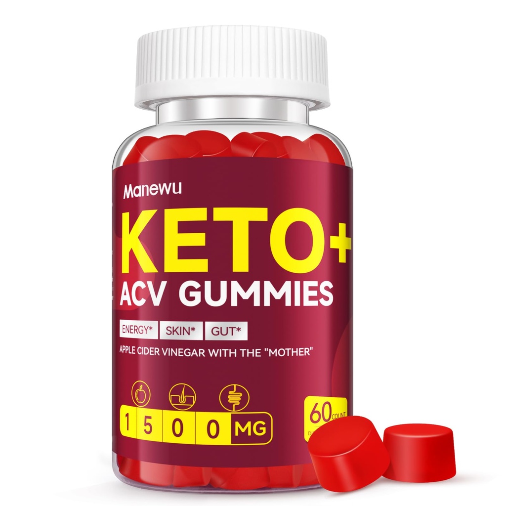 Keto ACV Gummies - 1500mg Keto Gummies Diet Supplement for Women & Men - Natural Apple Cider Vinegar with Mother - Gluten Free, Vegan, Non-GMO, Made in USA Visit The Store