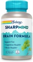 SOLARAY SharpMind Brain Support Formuła - Nootropowe Suplementy Mózgu - Wsparcie Kognitywne i Zdrowia Mózgu z Ginkgo Biloba - 60- Day Guarantee, 60 Służenia, 60 VegCaps