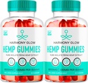 (2 Pack) Harmony Glow Gummis, Harmony Glow Hanf Gummis, Harmony Glow Supplement, Harmony Glow Natural Hemp, HarmonyGlow Hanf Gummis, Harmony Glow Multivitamin Gummys, 60 Gummis für 2 Monate