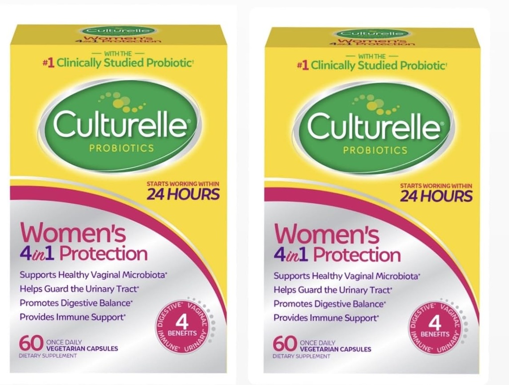 Culturelle Women’s Healthy Balance Daily Probiotics for Women - Supports Digestive, Vaginal and Immune Health, Occasional Diarrhea, Gas & Bloating - Non-GMO 60ct (2 -Pack) (2)