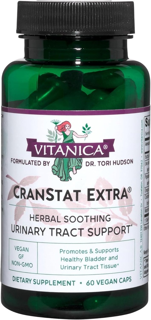 Vitanica CranStat Extra, Utenrikstrakt støtte, Vegan, 60 kapsler
