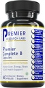 Premier Research Labs Complete B - Vitamin B Complex Suplement for Optimal Health 124; Vitamin B Suplemen dengan Biotin 124; 9 Aktif B Vitamin 124; untuk Liver, Energy & Brain Dukungan - 60 Capsules
