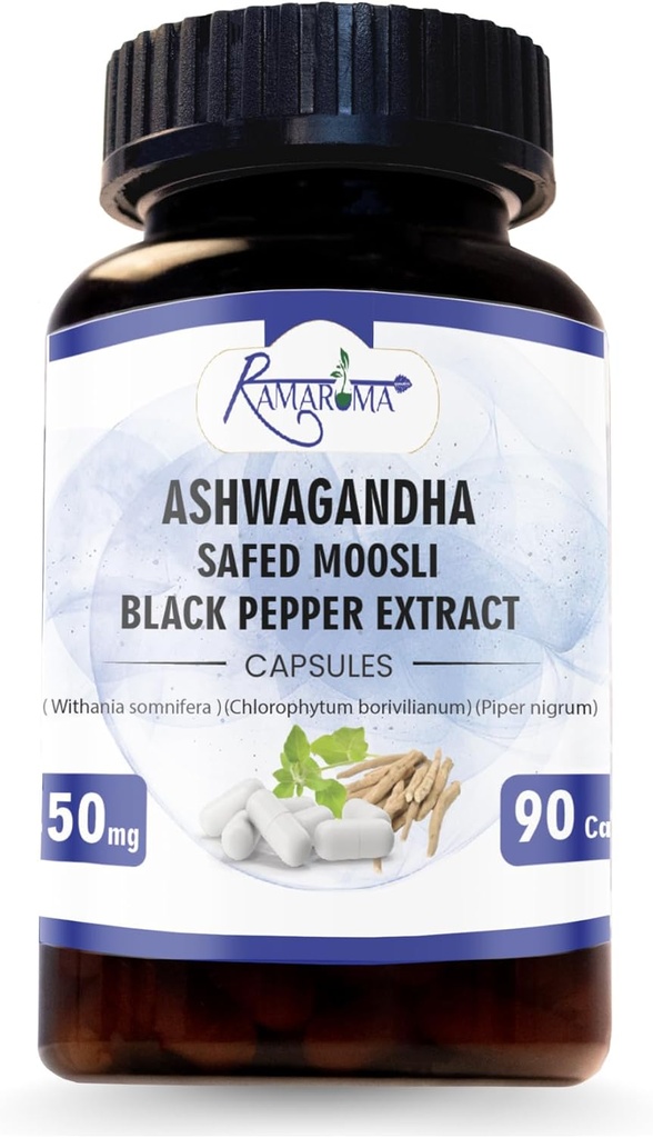 Ashwagandha Capesules 2,100 mg - 90 Capules Ashwagandha Powder i Extracte Root.