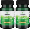 Swanson Keratin (Tiibetin villasta) - Natural Supplement Promoting Healthy joints, hiukset, iho ja kynnet - auttaa ravitsevan terveitä kudokset - (60 kapselia, 50 mg Each) (2 pakkaus)