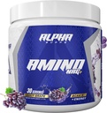 Alpha Supps Amino NRG+ BCAA Amino Energy Recovery Poudre - Mélange d'hydratation avec électrolytes - Focus Blend pour un support optimal des performances chez les hommes et les femmes (30 portions, raisin juteux)