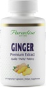Paradise Herbs Premium Ginger Extract for Digestive Health, Super Potent, Ultra Pure, Vegan, Ez-GMO, Gluten Free, 60 Vegetarian kapsulak