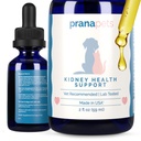 PranaPets Kidney Health Support Supplement for Cats | Naturally Supports Healthy Kidney Function in Cats | Herbal Formula Helps Inflammation & Symptoms of Kidney Issues