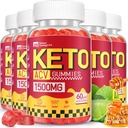 Keto ACV Gummies - 1500MG ACV Keto Gummies для женщин-мужчин - яблочный уксус с матерью, пробиотики, витамины B6 B12 для пищеварения кишечника - веганская и не-ГМО,5 упаковка