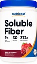 Nutricost Šķīstošais Fiber (Berry Flavored) 30 Kalpo - Vegan, No-GMO, bez lipekļa