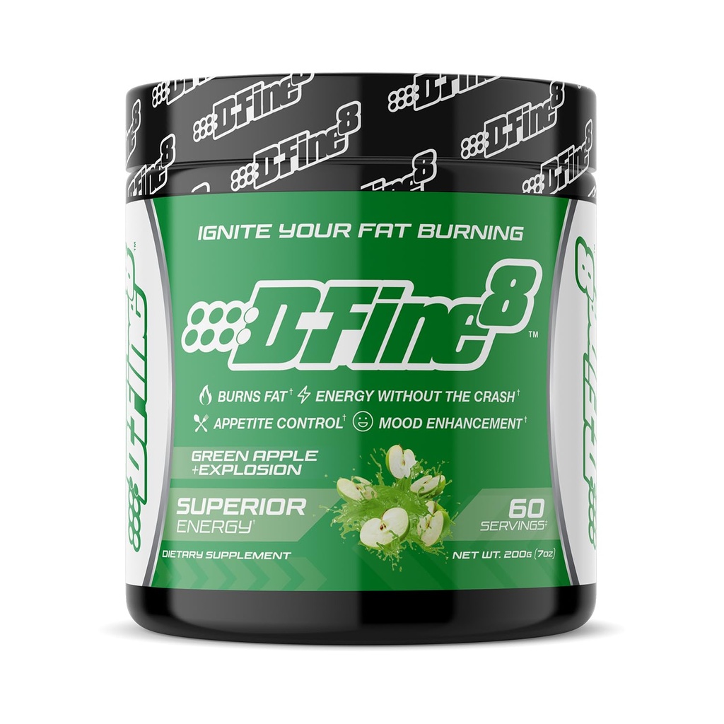 Thermogenic Pre-Workout Energy Powder & Shredding Supplement, Boost Energy Mood & Focus, Sugar Free, Contains Senactiv, Endurance, 300mg Caffeine, N-Acetyl-L-Tyrosine (Green Apple Explosion)