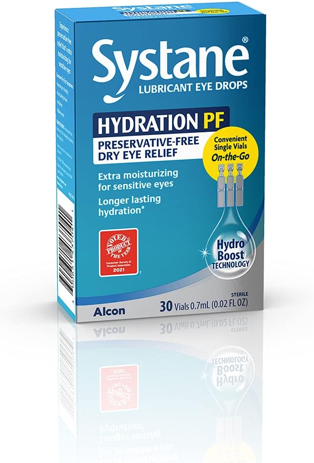 Alcon Hydration Preservative-Free Lubricant Eye Drops, Mix, 0.7 ml, 30 Count