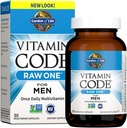 Life Vitamin Code Raw One for Men, Once Daily Multivitamin, 30 Capsules, One a Day Mens Plus Meyve, Veggies & Probiyotiks for Mens Health, Vegetarian Multivitamins