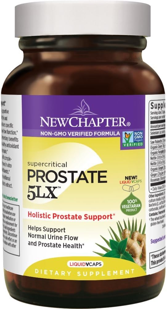 Yeni Bölüm Prostate 5LX Supplement with Saw Palmetto Plus Selenium Vegetarian Capsule, 180 Kont