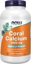 Suplemen NOW Foods, Coral Calcium 1.000 mg, Bone Health *, saldo pH sehat *, 250 Veg Capsules