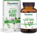 Himalaya Hallo Alert Mind with L-Theanine, Ashwagandha, Bacopa, Witamina B6 & B12, for Energy, Focus & Uwaga, Vegan, Gluten Free, 60 kapsułki