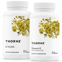 THORNE - Bone Health Bundle - Vitamin D3 & Vitamin K - Supports Healthy Bones, Teeth Muscles, Cardiovascular, and Immune Function - 30 to 60 Servings