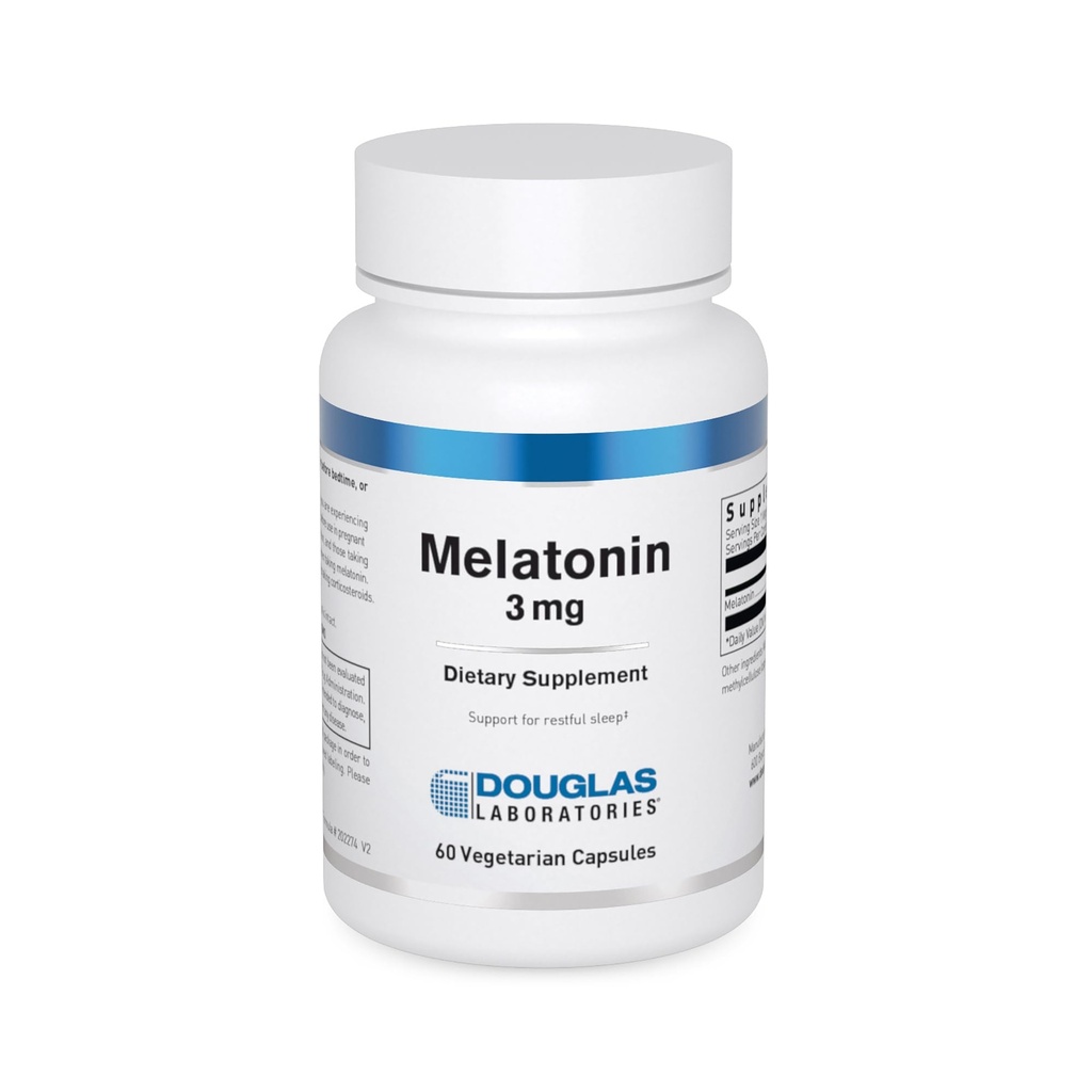 Douglas Laboratories Melatonin 3 mg | Supports Sleep/Wake Cycles | 60 Capsules