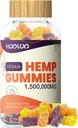 HOOLOO Hemp Gummies, Vegan, 2 Pack (Vegan-1.500.000 mg, Juicy Orange,Grape,Peach)