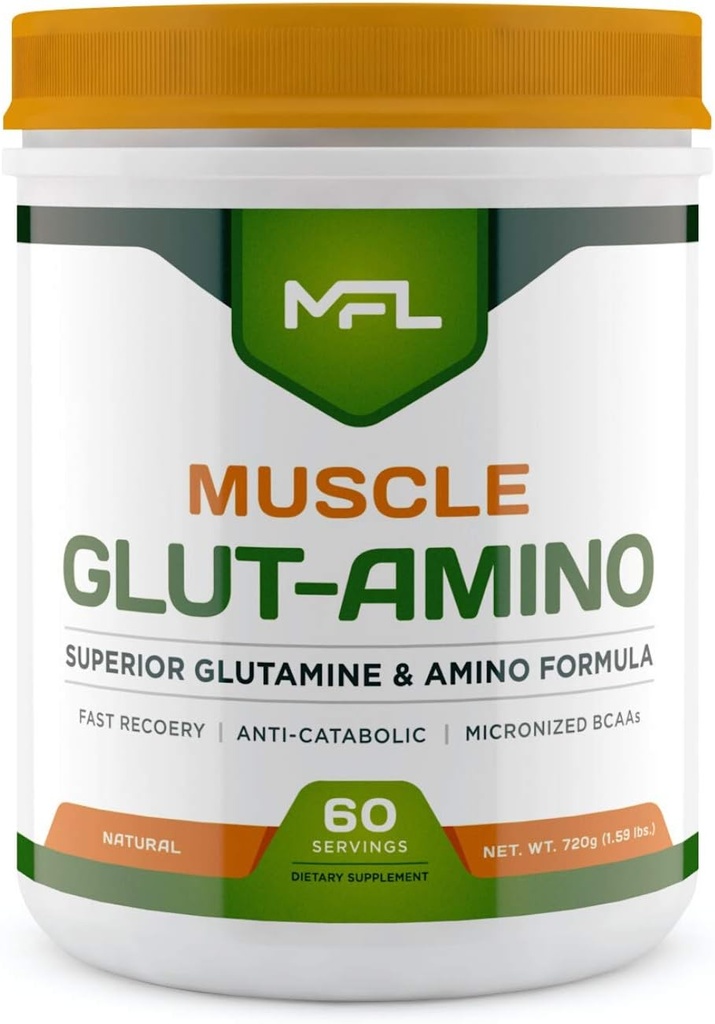 MFL Muscle Glut- Amino CL124; Glutamin Complex CL124; Amino Complex CL124; 0 Cukr CL124; Sweated with Stevia CL124; All-Natural CL124; 60 Servings (Natural)