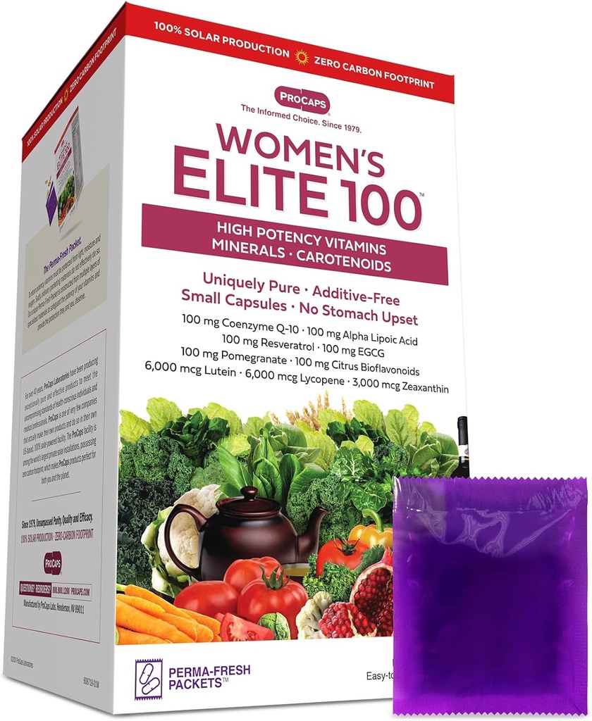 ANDREW LESSMAN Multivitamin - Emakumezkoen Elite-100 120 Packets - 40+ Potent Nutrients Plus 100mg Coenzyme Q10, Alfa Lipoic Acid, Resveratrol, EGCG, Pomegranate, Citrus Bioflavonoids.