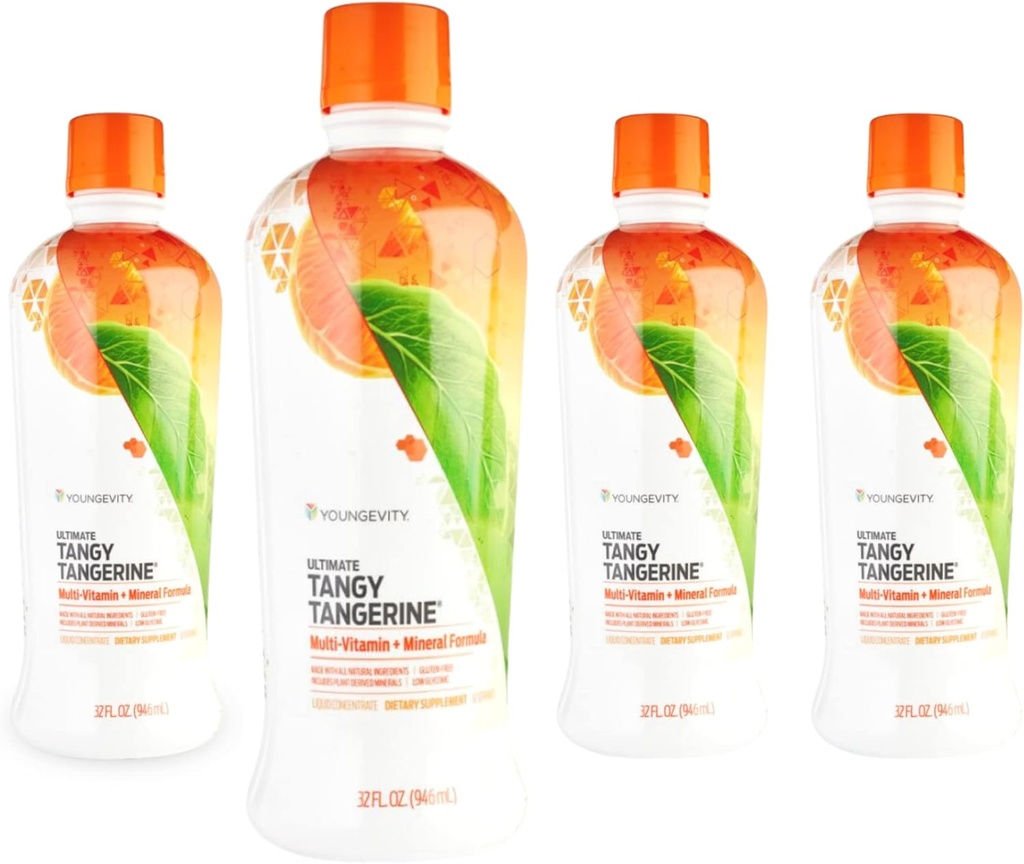 Youngevity Majestic Earth - Ultimate Tangy Tangerine, 32 FL Oz - Multivitamínico líquido sen glute para homes, mulleres e apoio inmune diario para nenos - impulsar a bebida nutricional completa para a saúde, enerxía