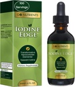 Go Nutrients Jod Edge - Organic Nascent Jod Liquid Supplement for Thyroid Support, Energy, Immunum & Kognitiv Sundhed - Høj Absorption Drops - Natural Tincture for Women & Men - 1 oz