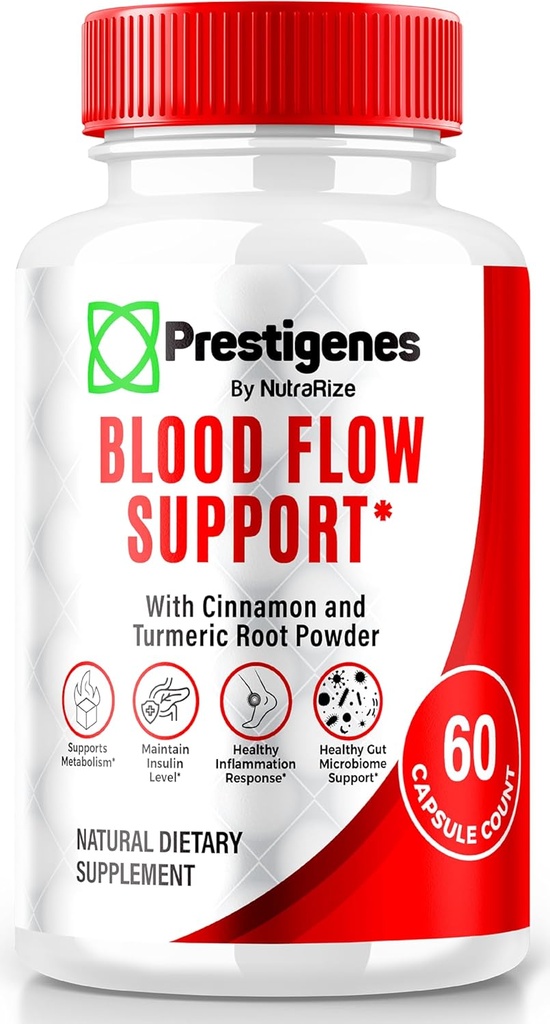Prestigenes Asins plūsmas Suppport, Prestigenes degvielas Your Bloodstream ar The Power of Nature's Nutrients, Advanced Formula for Overall Health, All Natural Prestigenes Atsauksmes (60 kapsulas)
