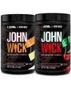 Jacked Factory X John Wick - Wick Mode Pre Workout Powder - Intense Energy, Battle-Ready Focus, Unstoppable Commitment, and Sheer Will - Last Tropical Sunrise & Osaka Cherry Blossom (80 Servings)