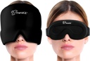TheraICE Migreenipäänsärky Relief Cap, kuuman ja kylmän terapian hattu, migreeniapukorkki, viileä geelikääre, päänsärky Cap Ice Pack Mask + Theraice Jäähdytys Gel Relief uninaamio