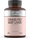 Optimal Carnivore Grass Fed Beef Liver Capsules, Freeze Dried in Convenient Pills, 180 Capsules, Desiccated supplement