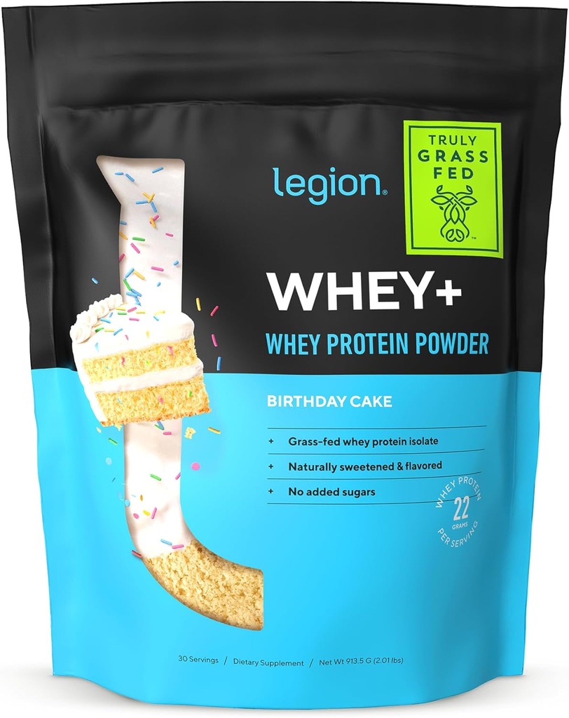RECHT Whey+ Protein Whey Isolate von Grass Fed Cows - Whey Protein Isolate Powder Low Calorie, Non-GMO, Sugar Free, Lactose und Glutenfrei, Alle natürlichen Proteinpulver für Männer & Frauen, 30 Servierungen