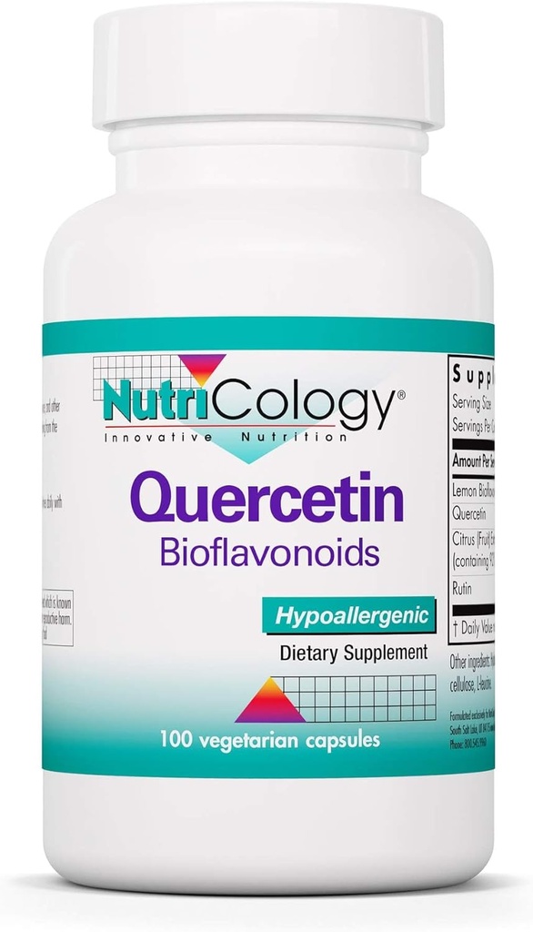 Нутрикология Quercetin Bioflavonoids - Lemon Bioflavonoid Complex, Rutin, Citric Extract, Hesperidin, Vegetarian капсули - 100 Count