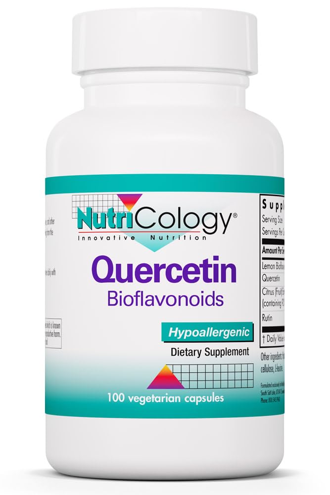 Nutricology Quercetin Bioflavonoids - Lemon Bioflavonoid Complex, Rutin, Citrus Extract, Hesperidin, Vegetarian Capsules - 100 Count