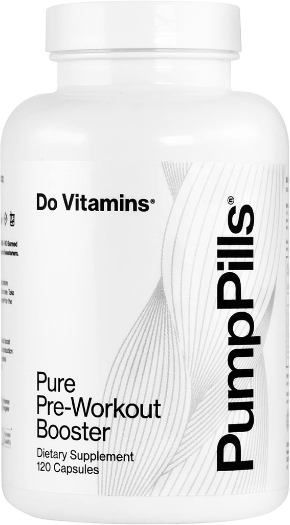 PumpPills Nitric Oxide Supplements for Men & Women - L Citrulline L Arginine Supplement - Stimulant Free Pre Workout Pills - Nitric Oxide Booster - Vegan, Paleo, Keto (120 Capsules)