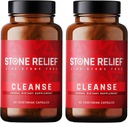 STONE RELIEF Cleanse - Premium Chanca Piedra Stone Breaker Complex - Best Natural Dissolver for Men/Women - Natural Kidney Cleanse & Detox Supplement - [2 Pack] - 120 Capsules - 1,200mg