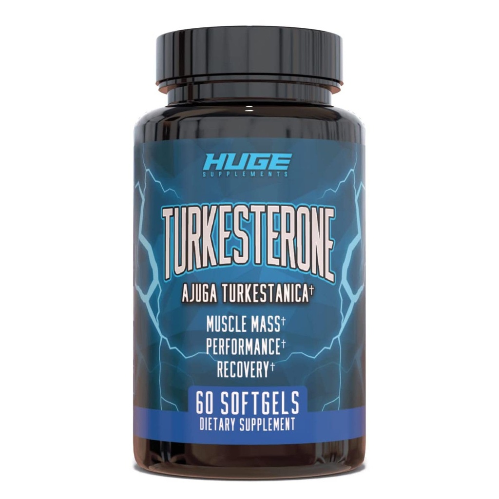 Turkesterone Supplement (500mg) Ajuga Turkestanica Extract, Improve Lean Muscle Mass, Exercise Performance, Improve Muscle Recovery with Our Softgel Absorption Technology (60 Softgels)