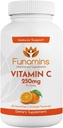 C-vitamin gumik, 250 mg per szerving, 60 Count, Vegan, Antioxident, Immuntámogatás, Izom, ízületek; a gyerekek & felnőttek; Narancsízű