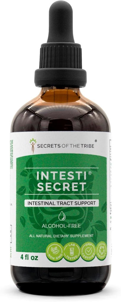 Intesti Secret Alkohol-free Extract, Peppermint, Dandelion, Klobuki, Ginger, Fennel Seme, Lavender. Glicerit Tincture Intestinal Tract Podpora (4 fl oz)