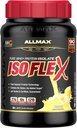 ALLMAX Nutrition ISOFLEX Wei proteïne isolaat, banaan - 2 lb - 27 gram eiwit per scoop - nulvet en suiker - 99% lactosevrij - glutenvrij en sojavrij - bij benadering 30 porties