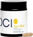 NOO Gut, Gut & Skin : 허브, Probiotic, Postbiotic, Gut Health, Bloat Support, 일반 Bowel Movement, Glowing Skin, 60 Vegan 캡슐